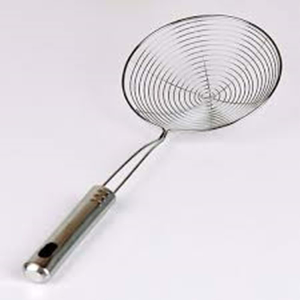 20 CM AHŞAP SAPLI ÇELİK KEVGİR*120