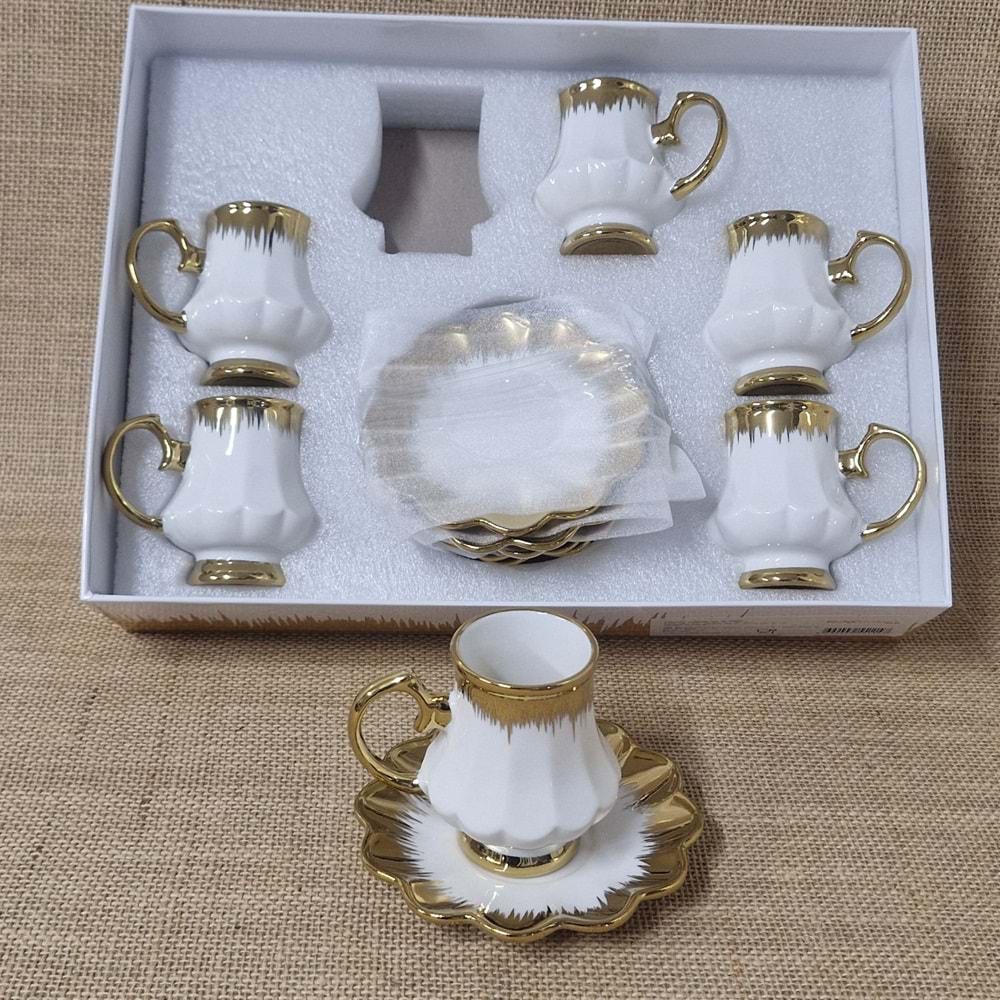 BEGONVİL YALDIZLI AYAKLI KAHVE FİNCANI