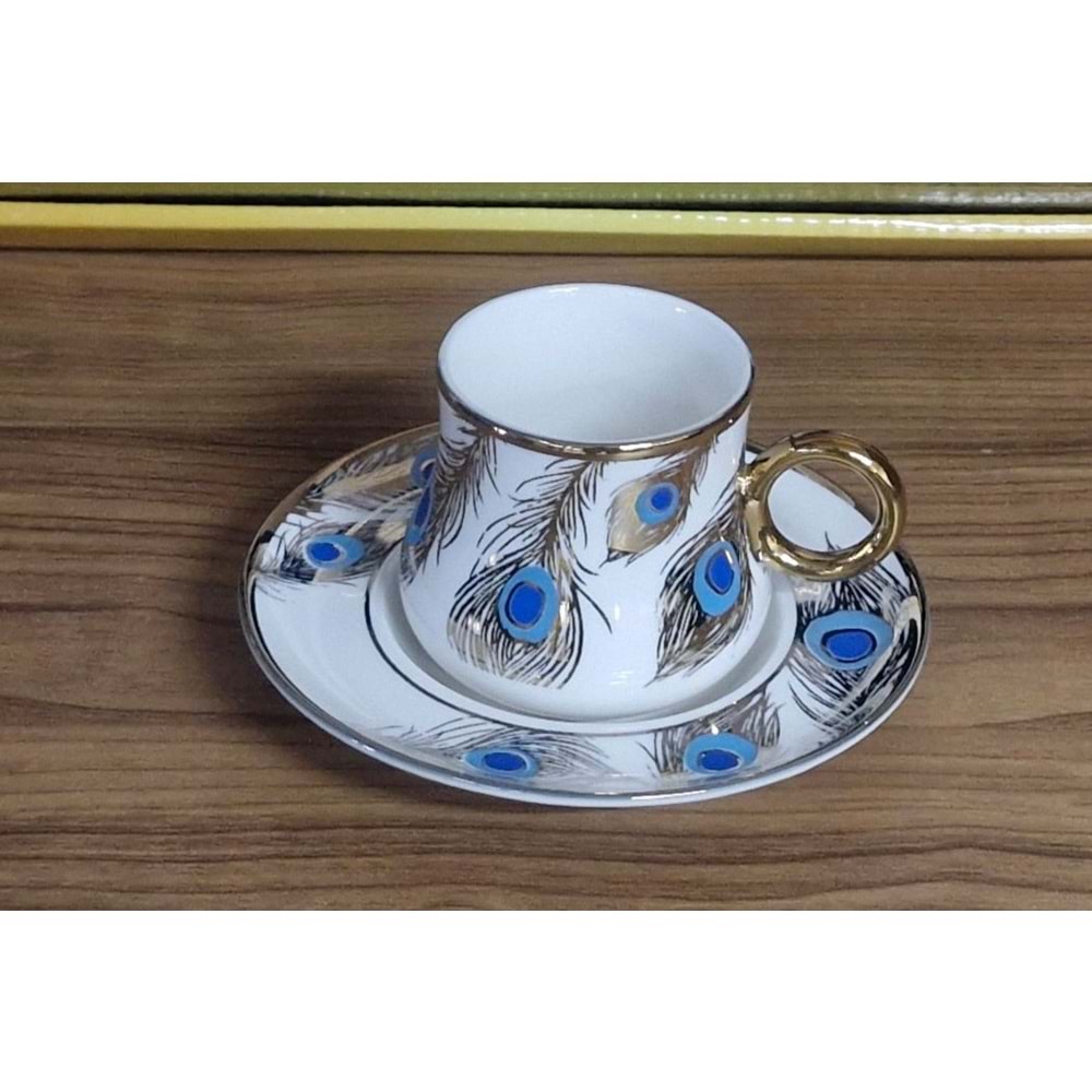 PAK DEM 2413 PORSELEN HAYAT AĞACI KAHVE FİNCANI