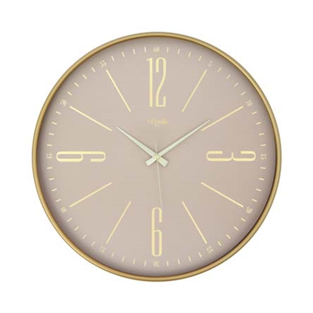 120-071 PLEKSİ SAAT 40 CM İÇİ BEJ-KAHVE