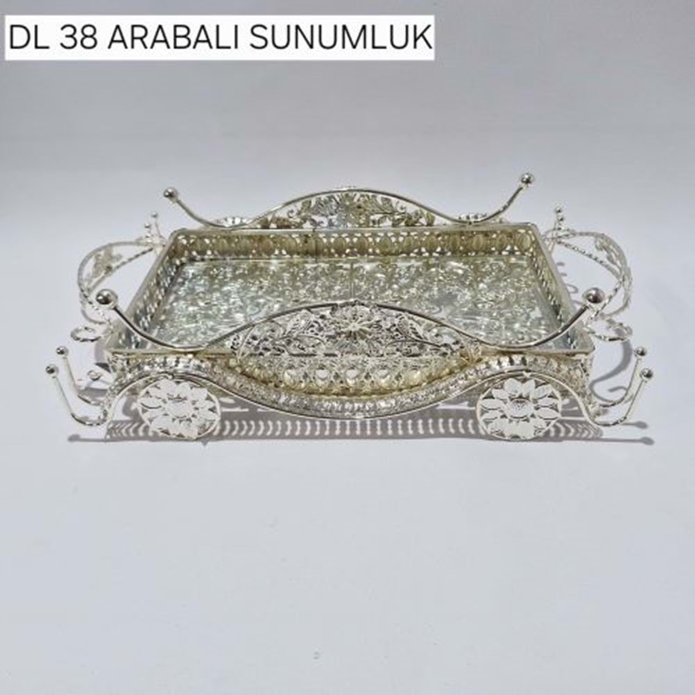 DL38 METAL CAMLI KRİSTAL SUNUMLUK