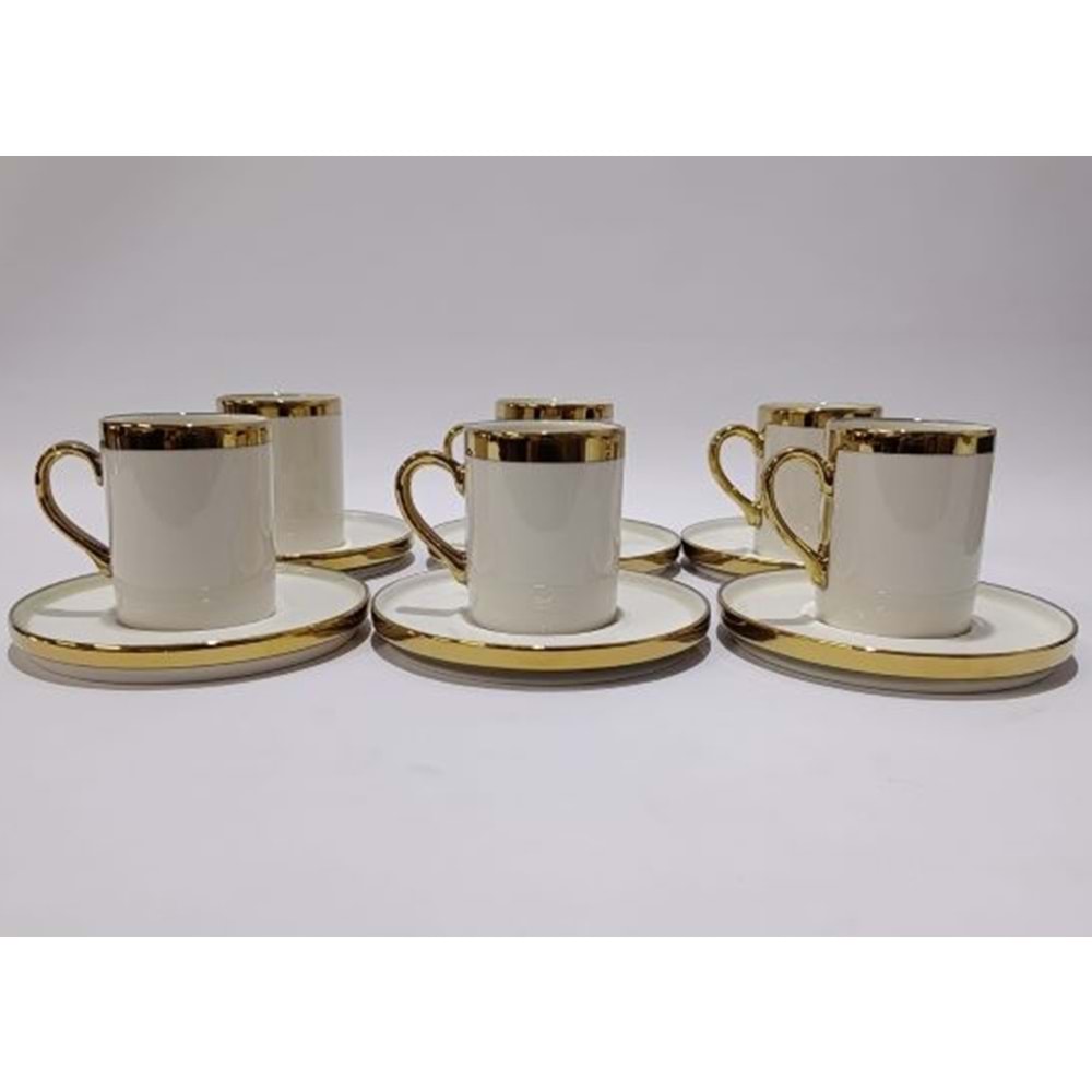 YALDIZLI KAHVE FİNCANI SİYAH KUTULU*6