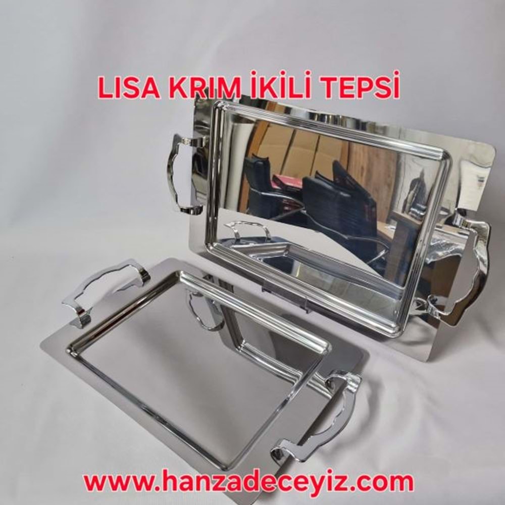 ÖZ LİFE LİSA KROM İKİLİ TEPSİ