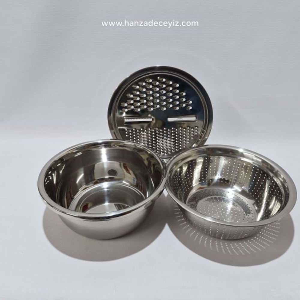 IVORY RENDE-SÜZGEÇ-SAKLAMA KABI 3LÜ SET