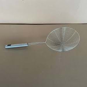 14 CM AHŞAP SAPLI ÇELİK KEVGİR*120
