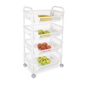 LZR-506 ÇEKMECELİ 4'LÜ SEBZELİK Gri