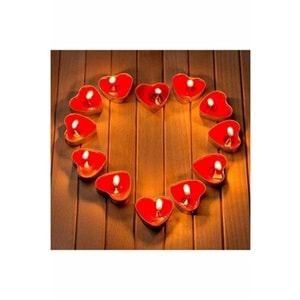 LOTUS 32Lİ KALPLİ KIRMIZI TEALIGHT MUM 60*