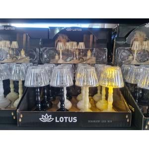LOTUS DEKORATİF LED ABAJUR MUM PK12 240*