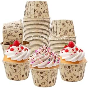 IVORY 50Lİ DESENLİ MUFFIN KAPSÜLÜ 60*