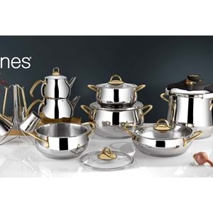 LİNES ZEYCAN 18 PARÇA ÇELİK SET ALTIN