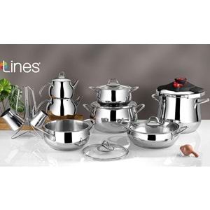 LİNES ZEYCAN 18 PARÇA ÇELİK SET METAL