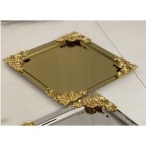 GÜLLÜ SUNUM TEPSİ GOLD