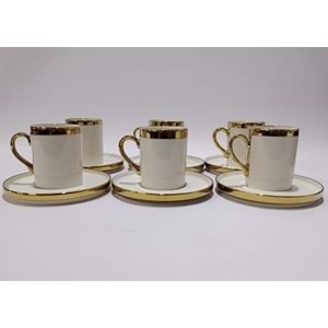 YALDIZLI KAHVE FİNCANI SİYAH KUTULU*6