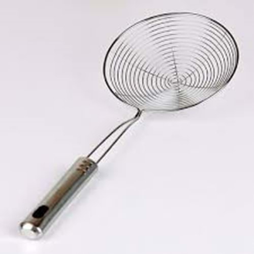 20 CM AHŞAP SAPLI ÇELİK KEVGİR*120