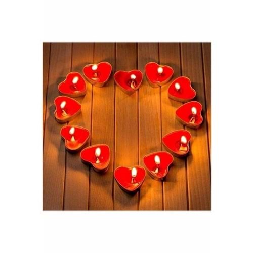 LOTUS 32Lİ KALPLİ KIRMIZI TEALIGHT MUM 60*