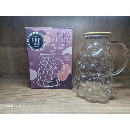 KRD6538 ÜZÜM SÜRAHİ BAMBU KAPAKLI