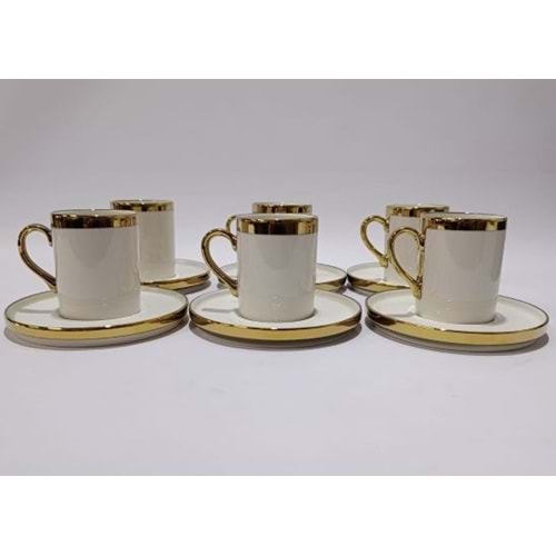 YALDIZLI KAHVE FİNCANI SİYAH KUTULU*6