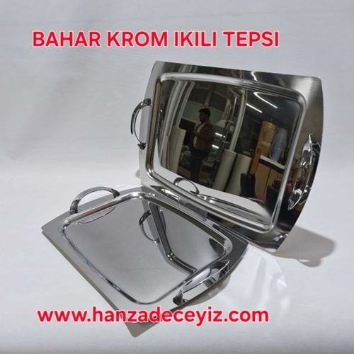 ÖZ LİFE BAHAR KROM İKİLİ TEPSİ