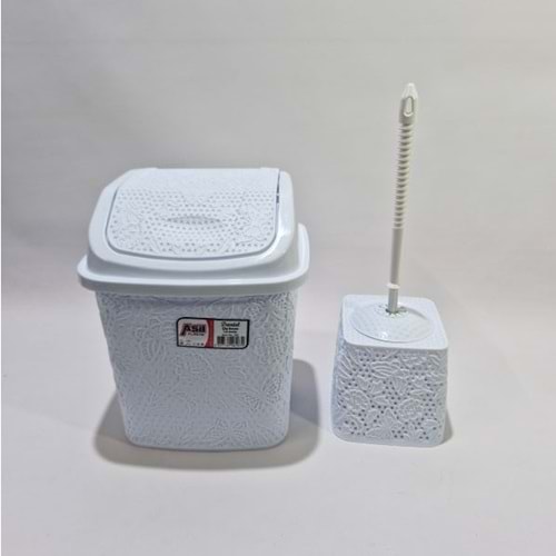 ASİL 362 ÇÖP KOVASI WC FIRÇA SET