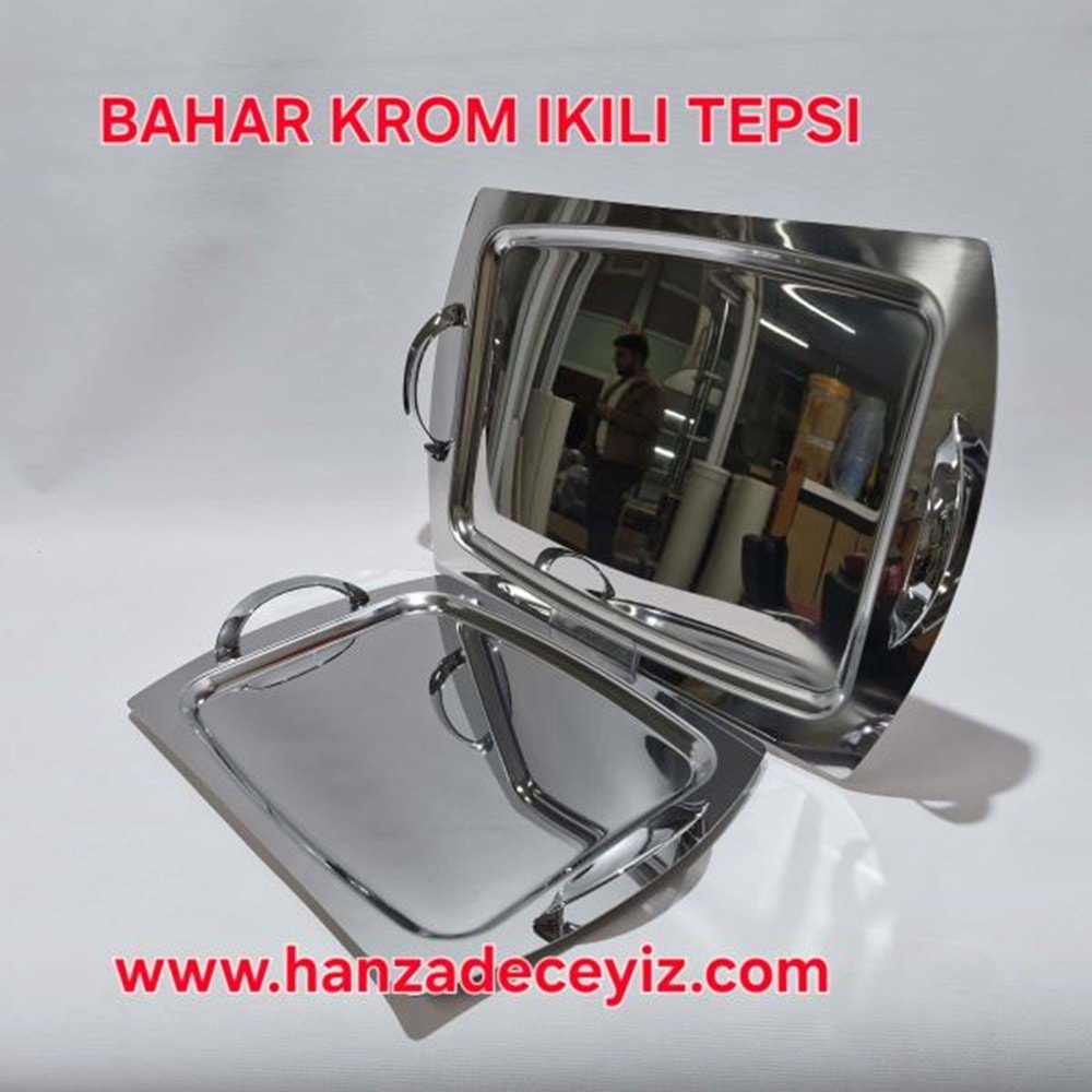 ÖZ LİFE BAHAR KROM İKİLİ TEPSİ